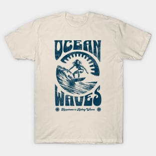 Ocean Vibes - Surfing Woman - Surfer T-Shirt
